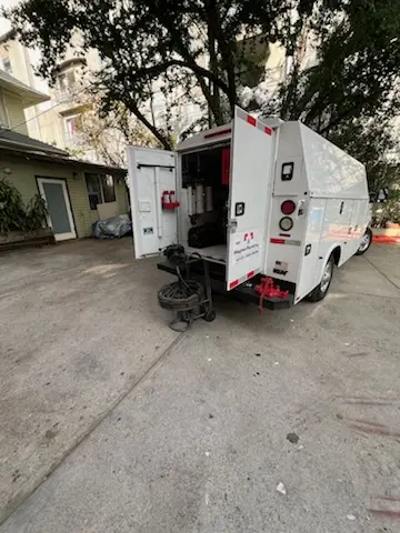 Magnet Plumbing service vehicle on-site for Water Heater Repair in Hollywood